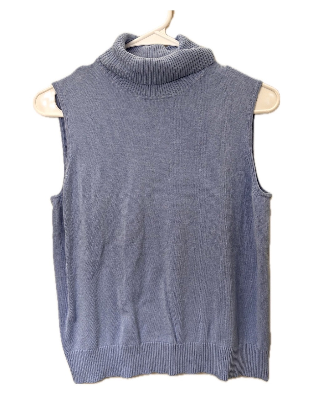 Requirements Sleeveless Turtleneck Sweater Vest Women’s M Light Blue